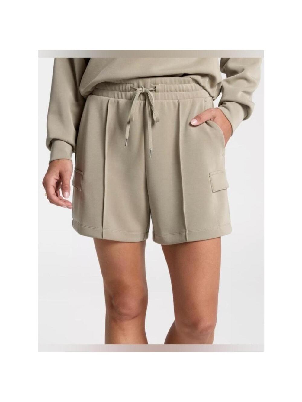 Calia Ground Fennel Sandwash High Rise Cargo Shorts Size XL